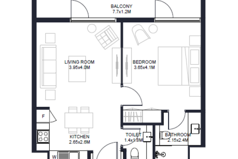 Apartmán v Aljada, Sharjah, SAE 1 izba, 73 m2 č. 690080 - Fotografia 5