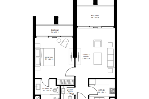 Apartmán v Aljada, Sharjah, SAE 1 spálňa, 112 m2 č. 690081 - Fotografia 5