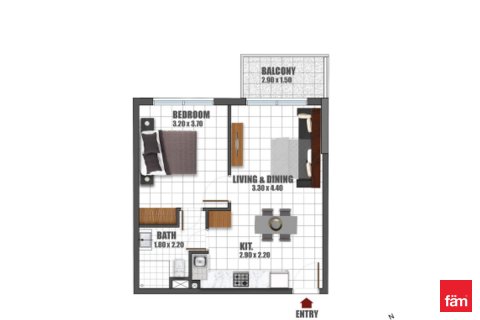 Appartamento in vendita a Arjan, Dubai, EAU 1 camera da letto, 52.4 mq. № 630506 - foto 9