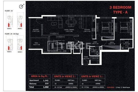 Duplex lakás itt: Jumeirah Lake Towers, Dubai, EAE, 4 hálószoba, 312 m², azonosító: 760203 - fénykép 20