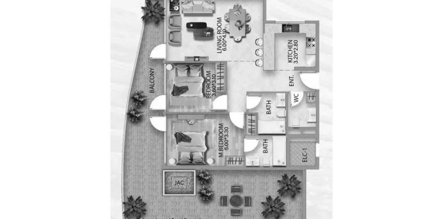 Lägenhet i Jumeirah Village Circle, Dubai, UAE 2 sovrum, 145.34 kvm Nr. 707453
