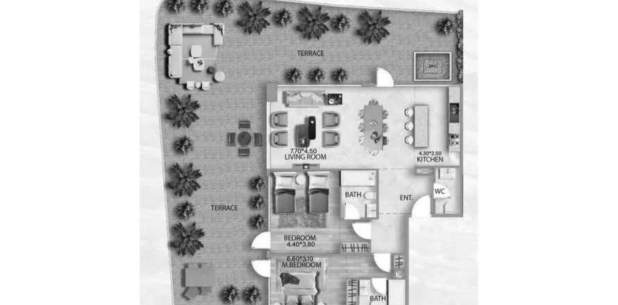 Jumeirah Village Circle, Dubai, BAE’de daire 2 yatak odası, 242.59 m&sup2; No 707455