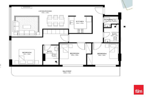 Byt v Dubai, SAE 3 ložnice, 123.7 m² Č.: 717580 - fotografie 15
