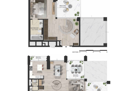 Byt v DIFC, Dubai, SAE 1 ložnice, 60 m² Č.: 689847 - fotografie 14