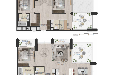 Byt v DIFC, Dubai, SAE 1 ložnice, 60 m² Č.: 689847 - fotografie 15
