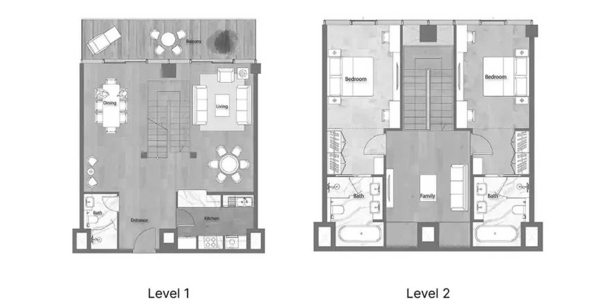 Apartament në YAS BEACH RESIDENCE në Yas Island, Abu Dhabi, Emiratet e Bashkuara Arabe 2 dhoma gjumi, 167.69 m2. № 621129