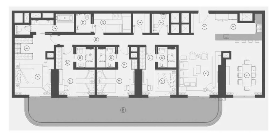 Korter asukohaga Rixos Al Reem Residences asukohaga Al Reem Island, Abu Dhabi, AÜE: 4 magamistoaga, 273.23 m² Nr 740726