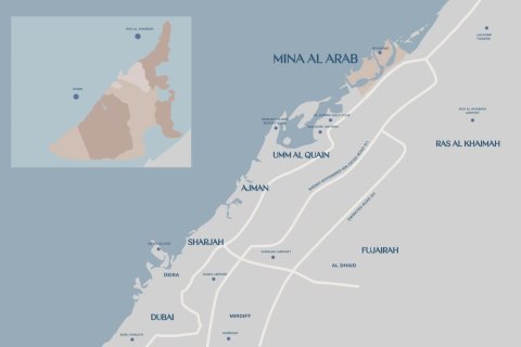 Apartemen di Ras Al Khaimah, UEA 41 m2 nomor 734918 - foto 2