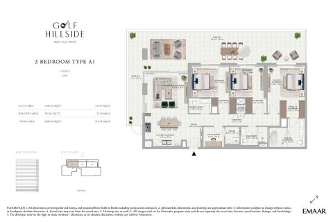 Apartament në Dubai Hills Estate, Emiratet e Bashkuara Arabe 3 dhoma gjumi, 148.9 m2. № 629496 - Foto 10