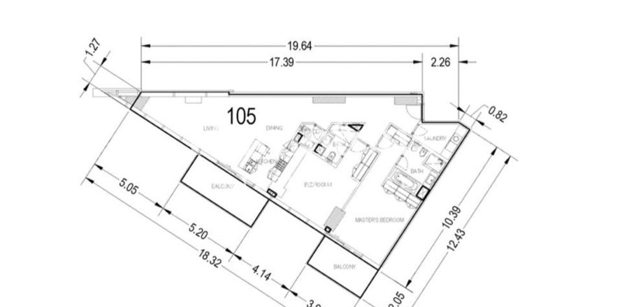 Apartament în Business Bay, Dubai, EAU 2 dormitoare, 140.06 mp.  №686443