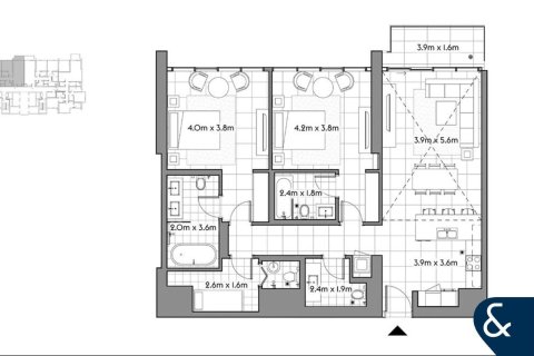 Lägenhet uthyres i Maritime City, Dubai, UAE 2 sovrum, 126 kvm Nr. 667948 - fotografi 10