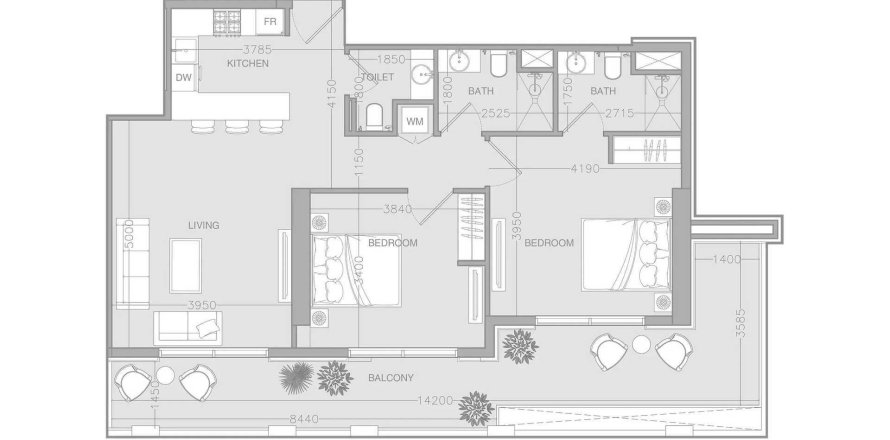Jumeirah Village Triangle, Dubai, BAE’de daire 2 yatak odası, 111.58 m&sup2; No 661917