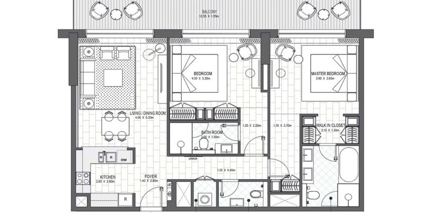 Apartment in Palace Residences Al Mamsha in Muwaileh Commercial, Sharjah, UAE 2 bedrooms, 125 sq.m. № 706274