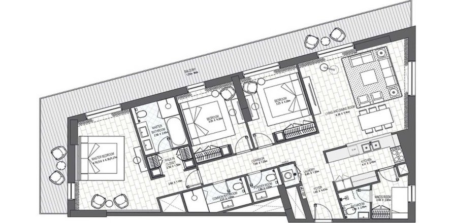 Apartment in Palace Residences Al Mamsha in Muwaileh Commercial, Sharjah, UAE 3 bedrooms, 201 sq.m. № 706276