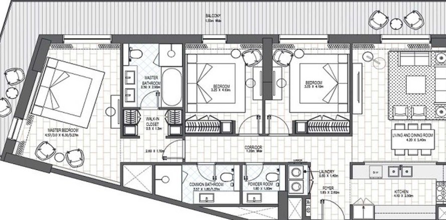 Huoneisto Palace Residences Al Mamsha Muwaileh Commercial, Sharjah, Arabiemiraatit 3 makuuhuonetta, 177 m2 № 706275