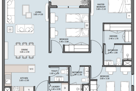 Al Reem Island, Abu Dhabi, BAE’de satılık penthouse 3 yatak odası, 110 m&sup2; No 729693 - fotoğraf 11