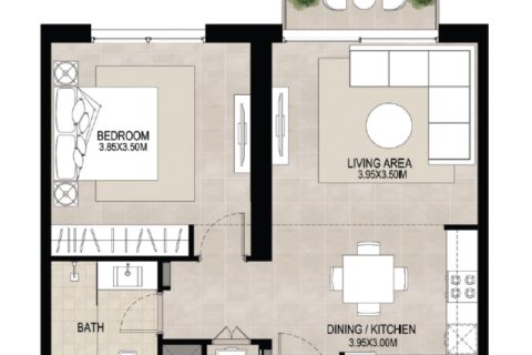 Lakás itt: Town Square, Dubai, EAE, 1 hálószoba, 61 m², azonosító: 732590 - fénykép 6