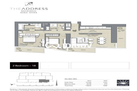 Apartamento en alquiler en Downtown Dubai (Downtown Burj Dubai), Dubai, EAU 2 dormitorios, 148.64 m2 № 766740 - foto 17