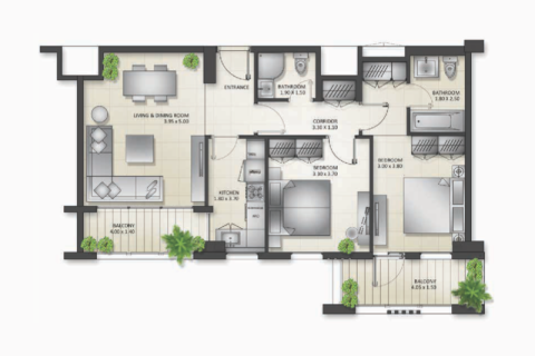 Apartmán v Sharjah, SAE 1 izba, 34 m2 č. 732677 - Fotografia 12