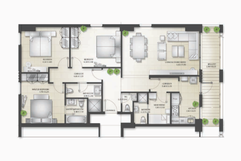 Apartmán v Sharjah, SAE 1 izba, 34 m2 č. 732677 - Fotografia 13