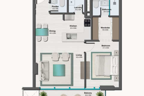 Appartement à vendre à  Jumeirah Village Circle, Dubai, EAU 1 pièce, 36 m2 № 732681 - photo 7