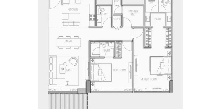Appartamento a Dubai, EAU 2 camere da letto, 146.01 mq. № 713481