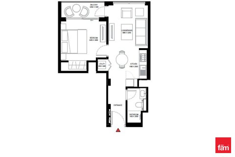 Apartament në Ras Al Khor, Dubai, Emiratet e Bashkuara Arabe 1 dhomë gjumi, 50 m2. № 638291 - Foto 12