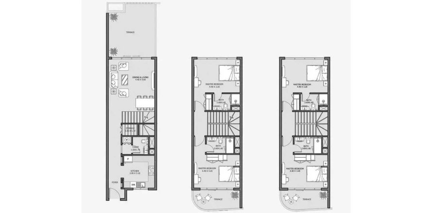 Kuća u nizu u Baia u gradu Al Raha Beach, Abu Dhabi, UAE 4 spavaće sobe, 205.92 m2 Br. 688098