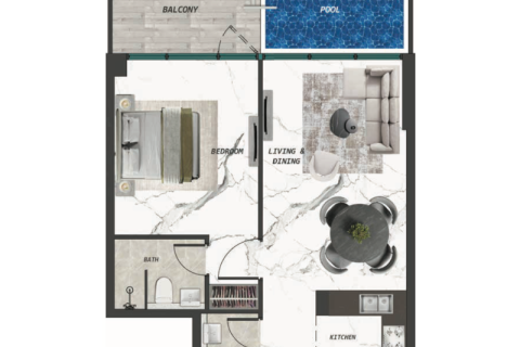 Lägenhet till försäljning i Dubai Land, Dubai, UAE 1 rum Nr. 732445 - fotografi 4
