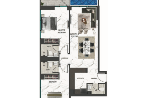 Lägenhet till försäljning i Dubai Land, Dubai, UAE 1 rum Nr. 732445 - fotografi 5