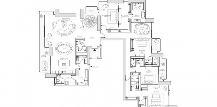 Floor plan «TYPE C», 4 bedrooms, in Solaya