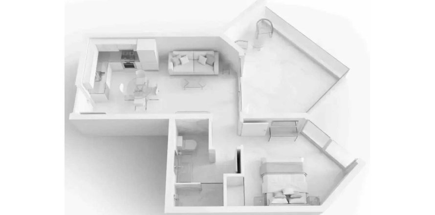 Leilighet i Ras Al Khaimah, Emiratene 1 soverom, 51.8 kvm nr. 709427