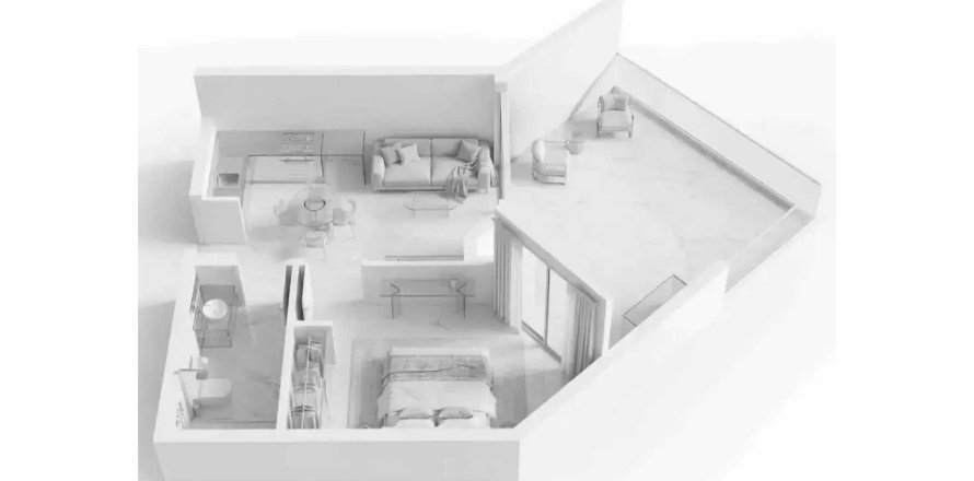 Leilighet i Ras Al Khaimah, Emiratene 1 soverom, 50.77 kvm nr. 709429