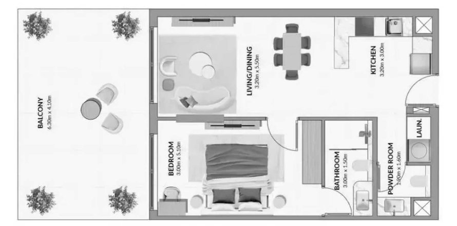 Wohnung BINGHATTI CRESCENT in Nadd Al Sheba, Dubai, VAE: 1 Schlafzimmer, 84.17 m2 Nr. 717523