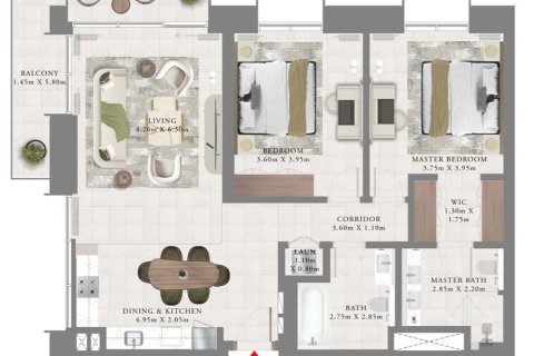 Apartment in AEON in Dubai Creek Harbour (The Lagoons), UAE 1 bedroom, 92 sq.m. № 704975 - photo 12