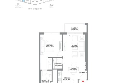 Byt v 360 RIVERSIDE CRESCENT v Nadd Al Sheba, Dubai, SAE 1 ložnice, 56 m² Č.: 704959 - fotografie 5