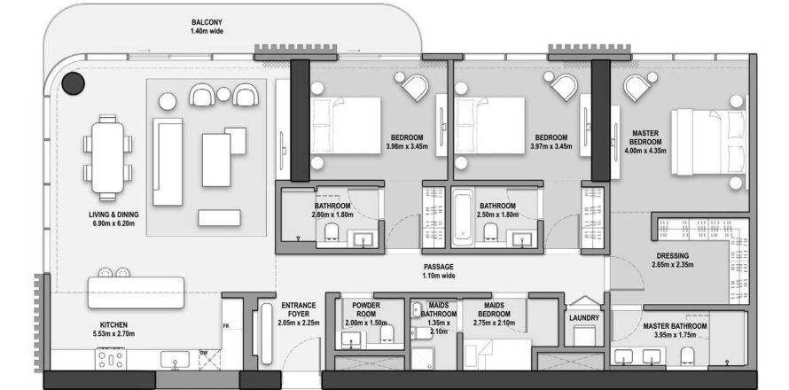 Floor plan in V1stara House 2