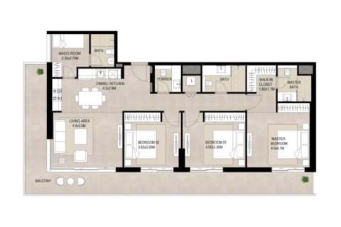 Dzīvoklis Town Square, Dubaijā, AAE 1 istaba, 60 m2 Nr. 732549 - attēls 8