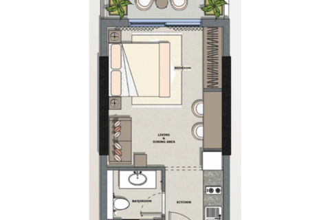 Διαμέρισμα σε Dubai South (Dubai World Central), ΗΑΕ 1 δωμάτιο, 47 τ.μ. Αρ. 732547 - φωτογραφία 3