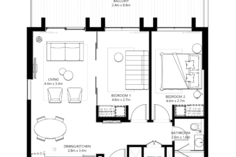 Appartamento in vendita a Dubai Hills Estate, Dubai, EAU 1 camera da letto, 44 mq. № 732548 - foto 4