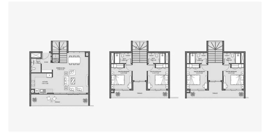 Villetta a schiera a Al Raha Beach, Abu Dhabi, EAU 4 camere da letto, 240 mq. № 688097