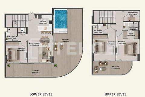 Kattohuoneisto Majan, Dubai, Arabiemiraatit 3 makuuhuonetta, 237 m2 № 709153 - kuva 17