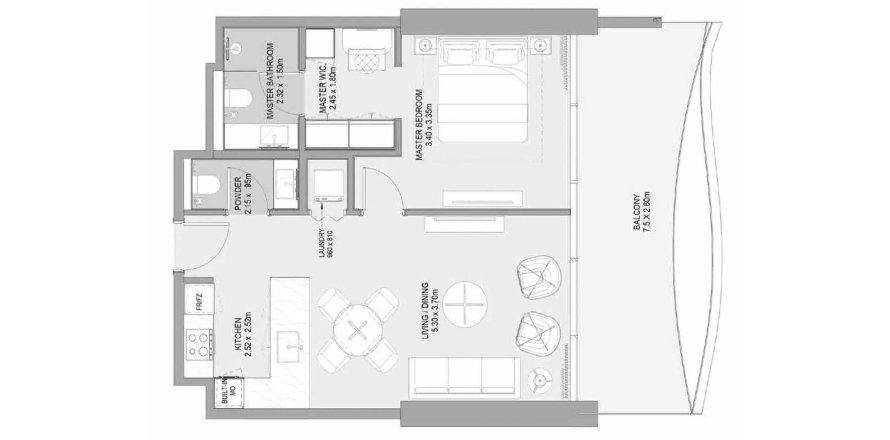 Apartament în City of Arabia, Dubai, EAU 1 dormitor, 80.9 mp.  №706309