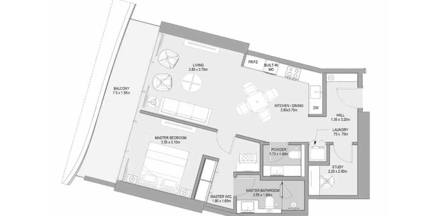 Apartament în City of Arabia, Dubai, EAU 1 dormitor, 88.66 mp.  №706308