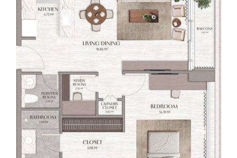Купить квартиру в Arjan, Дубай, ОАЭ 1 комната, 33м2, № 732373 - фото 9