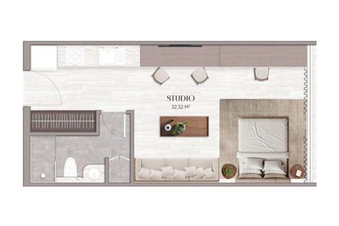Купить квартиру в Arjan, Дубай, ОАЭ 1 комната, 33м2, № 732373 - фото 8