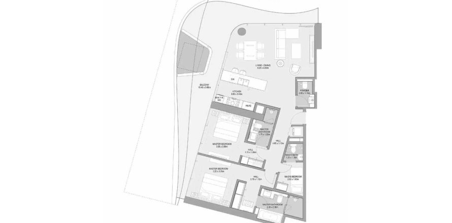 Apartment i City of Arabia, Dubai, UAE 2 soveværelser, 158.61 kvm № 706314
