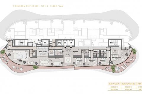 Müüa katusekorter asukohaga Jumeirah, Dubai, AÜE: 4 magamistoaga, 598 m² Nr 637307 - pilt 7