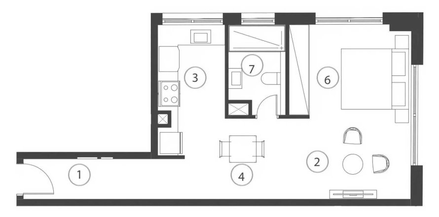 Квартира в Whitestone Residences в Аль-Сатва, Дубай, ОАЕ 1 кімната, 47.3м2 № 700318