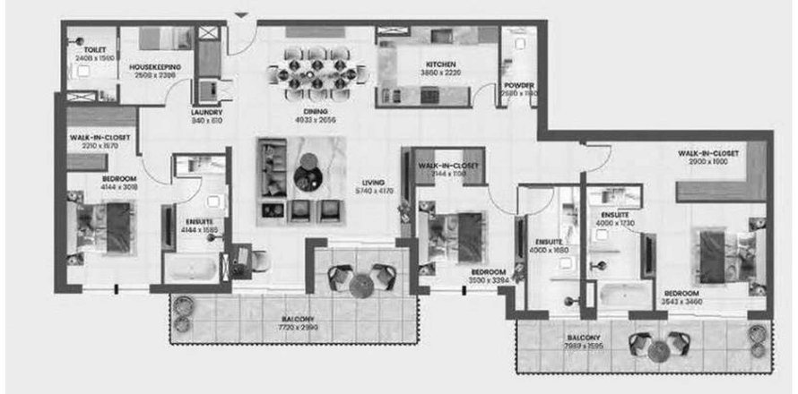 Квартира в Sunvale в Al Furjan, Дубай, ОАЕ 4 кімнати, 204м2 № 685460